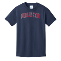 Womens Burlington North Carolina Souvenir College Style Red Text V Nec Basic Youth T-shirt | Artistshot