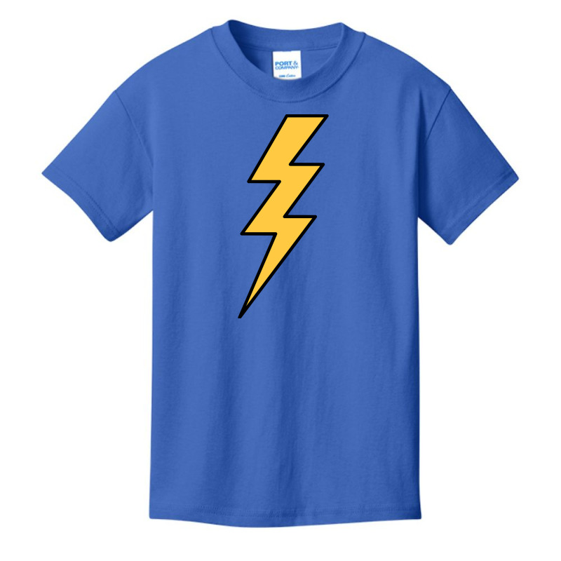 Lightning Bolt Yellow With Black Outlines Basic Youth T-shirt by cm-arts | Artistshot