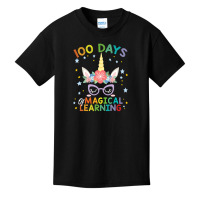 Cute Unicorn 100 Days Of Magical Learning 100th Day School Basic Youth T-shirt | Artistshot