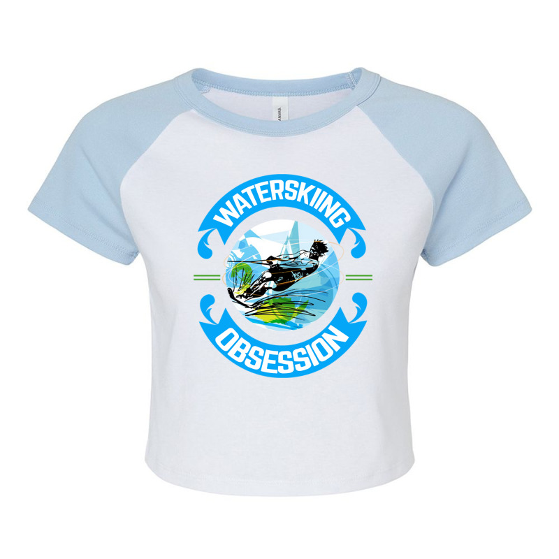 Waterskiing Obsession Raglan Crop Top by Atep | Artistshot