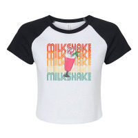 Retro Milkshake T Shirt Raglan Crop Top | Artistshot