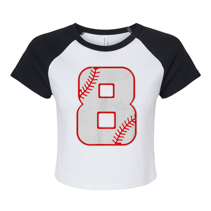 Baseball 8th Birthday Boy Natal Day T Shirt Raglan Crop Top by latodorjnb | Artistshot