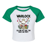 D20 Dice The Warlock Rpg Class Tabletop Roleplaying Game T Shirt Raglan Crop Top | Artistshot