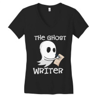 Ghost Writer Ghoul Author Halloween Trick Or Treat Women's V-neck T-shirt | Artistshot