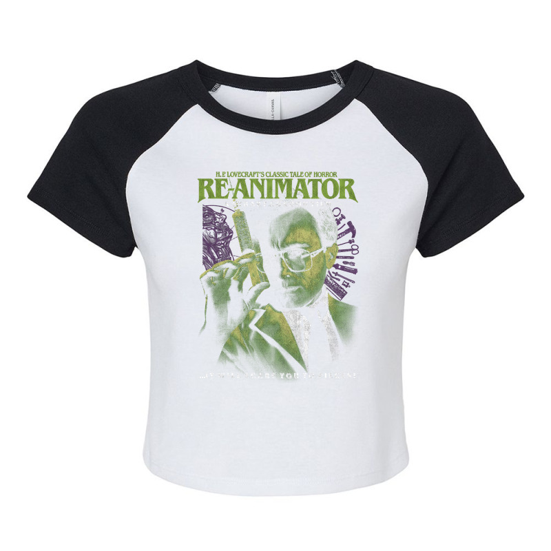 Hot Trend Reanimator, Re-animator, Herbert West-emq0g Raglan Crop Top by michealyoungerlk01 | Artistshot