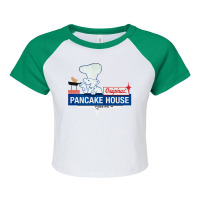 The Original Pancake House Breakfast Restaurant's Marquee From First C Raglan Crop Top | Artistshot