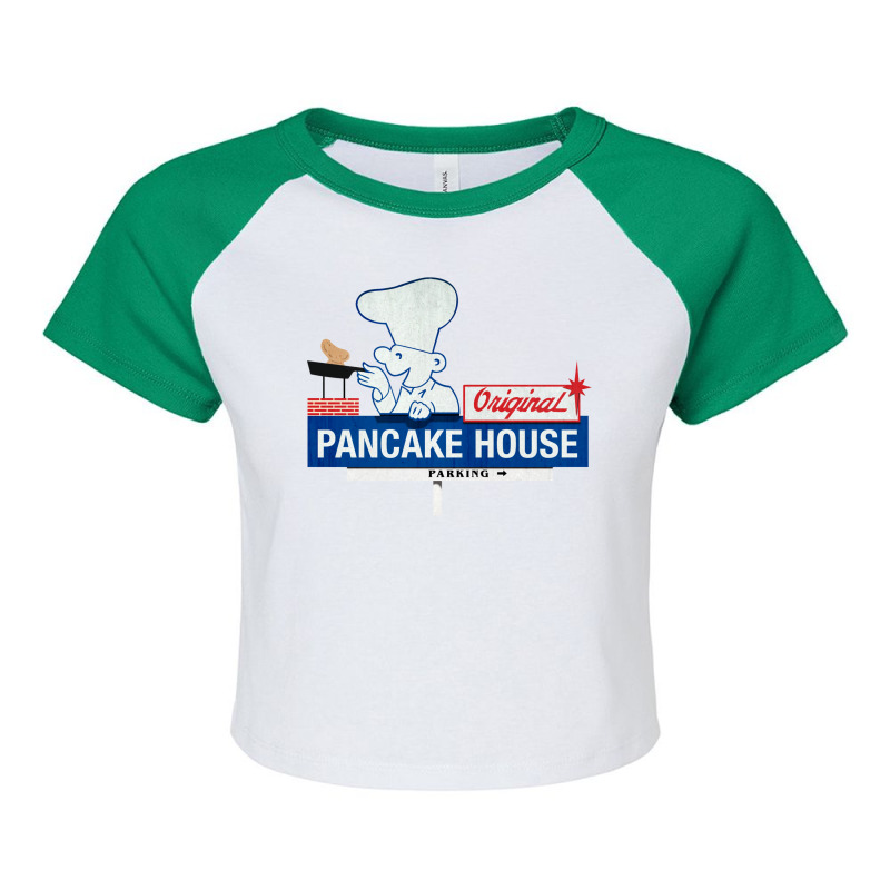 The Original Pancake House Breakfast Restaurant's Marquee From First C Raglan Crop Top by dingcauc | Artistshot