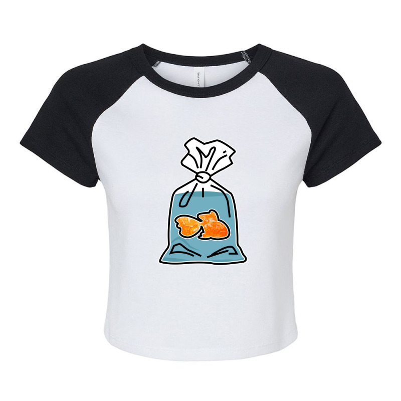 Little Fish Raglan Crop Top by halostudios | Artistshot