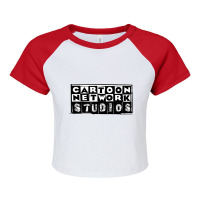 Retro Tv Cartoon  Design Raglan Crop Top | Artistshot