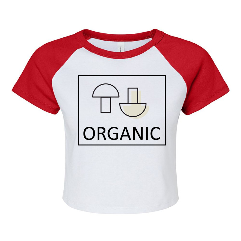 Organic Food Restaurant Raglan Crop Top by Words Art | Artistshot