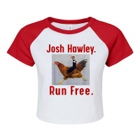 Josh Hawley Run Free Funny Josh Hawley Running Raglan Crop Top | Artistshot