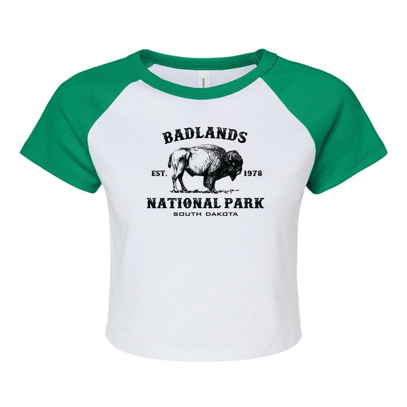 Badlands National Park South Dakota American Bison Raglan Crop Top by Darlyssia89 | Artistshot