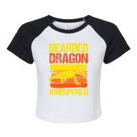 Retro Bearded Dragon Whisperer Reptile Lover Anima Raglan Crop Top | Artistshot