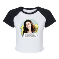 Amelia Shepherd Collage Raglan Crop Top | Artistshot