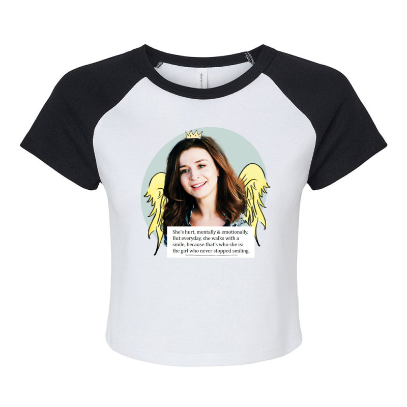 Amelia Shepherd Collage Raglan Crop Top by gulsenteefy6 | Artistshot