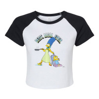 The Simpsons Mother's Day Marge Best Mom Ever Raglan Crop Top | Artistshot