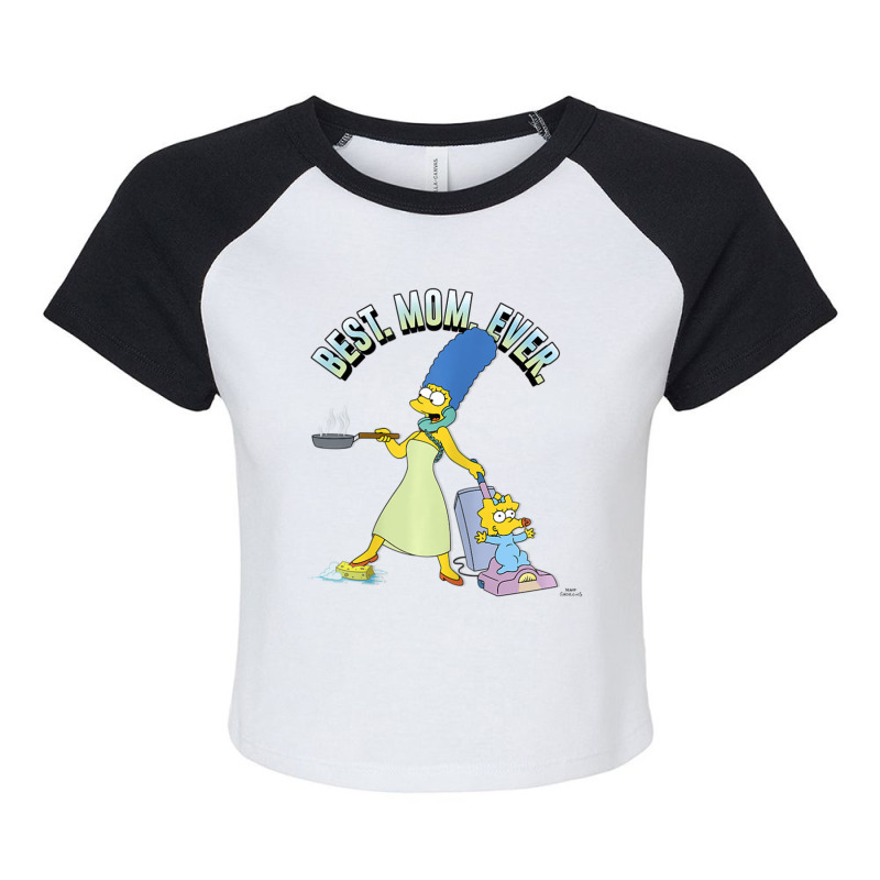 The Simpsons Mother's Day Marge Best Mom Ever Raglan Crop Top by longdanouj | Artistshot