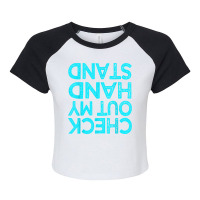 Check Out My Handstand Funny Gymnastics Gift Boys Raglan Crop Top | Artistshot