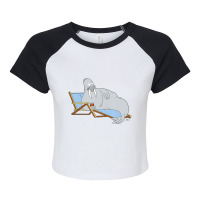 The Simpsons Treehouse Of Horror Homer The Walrus Raglan Crop Top | Artistshot