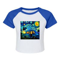 Caravan Camping Rv Trailer Van Starry Night Van Go Raglan Crop Top | Artistshot