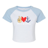 Cool Design Peace Love Cruising New Raglan Crop Top | Artistshot