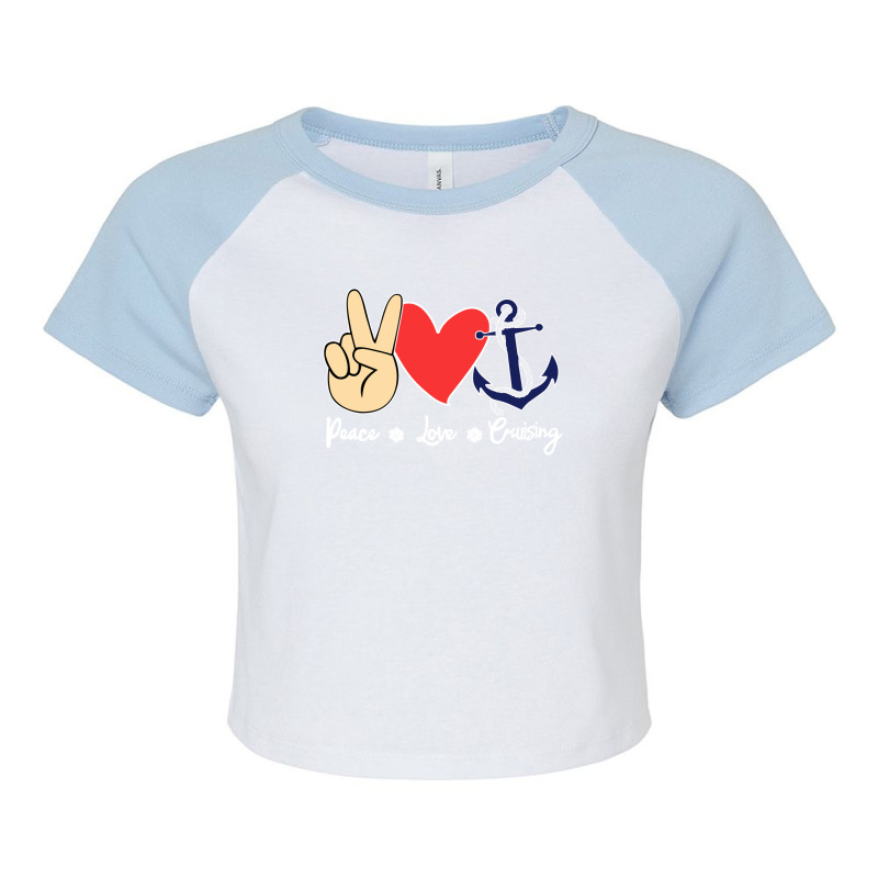 Cool Design Peace Love Cruising New Raglan Crop Top | Artistshot