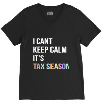 I Cant Keep Calm. Tax Season Accountant Finance Fu V-neck Tee | Artistshot