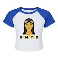 Greek Mythology Demeter Raglan Crop Top | Artistshot