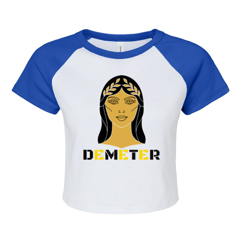 Greek Mythology Demeter Raglan Crop Top by catitoabite | Artistshot