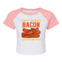 Bacon Pork Strips Foodie Bacon Lover Yellow Raglan Crop Top | Artistshot