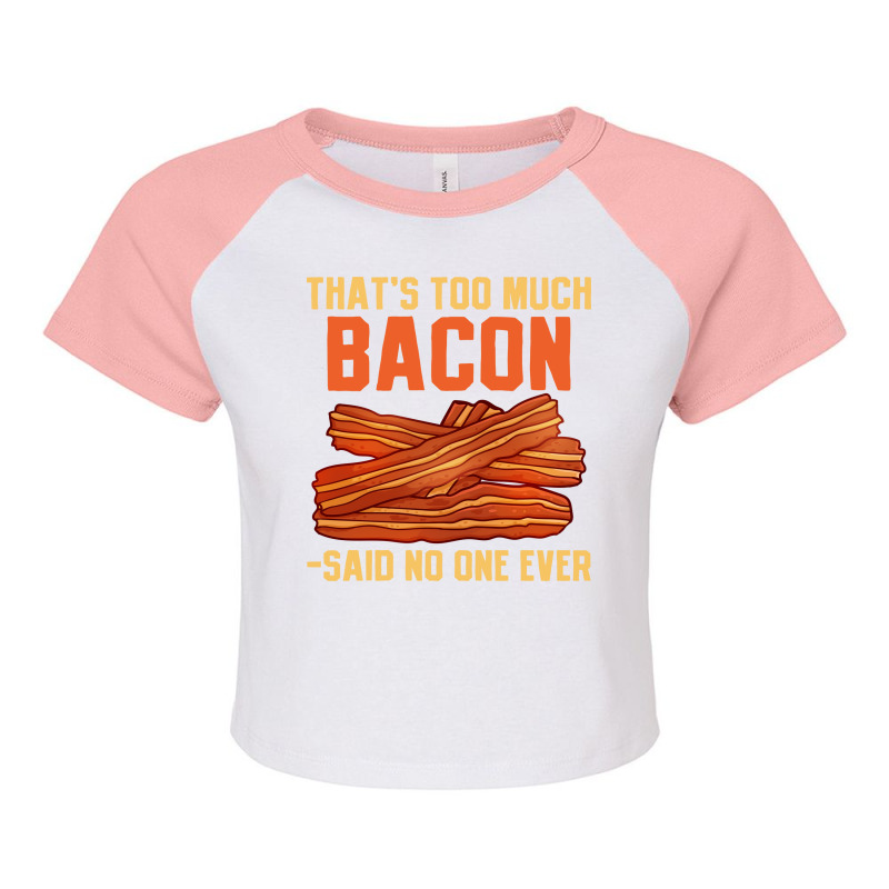 Bacon Pork Strips Foodie Bacon Lover Yellow Raglan Crop Top by hamdanzangei | Artistshot