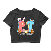 Groovy Pt Physical Therapy Happy Easter Bunny Cost Crop Top | Artistshot