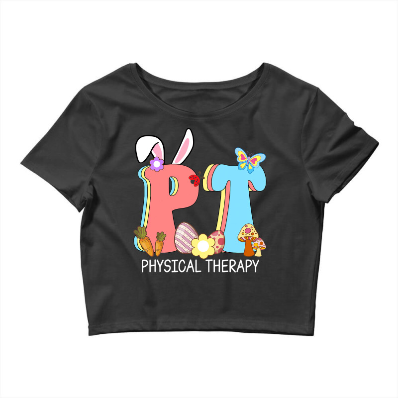 Groovy Pt Physical Therapy Happy Easter Bunny Cost Crop Top by AziyaFalcone | Artistshot