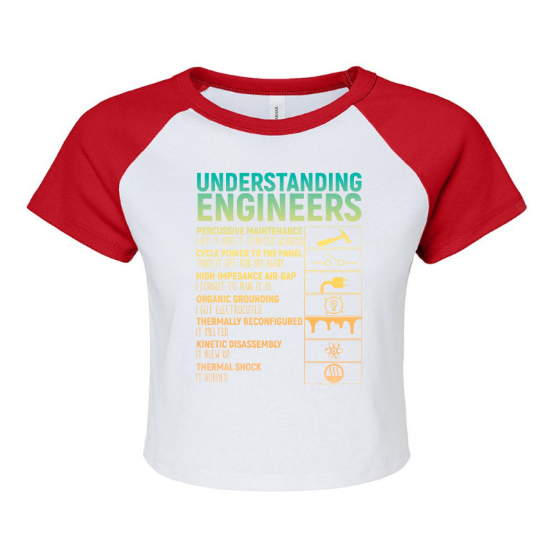 Understanding Engineers Vintage Design Raglan Crop Top by ordingwashuk4 | Artistshot