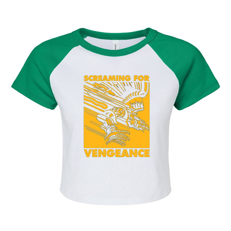 Screaming For Vengeance Raglan Crop Top by MayGrady | Artistshot