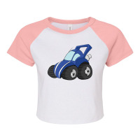 Offroad Blue Wagon Blue Raglan Crop Top | Artistshot