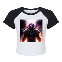 Scary Robots Xi Raglan Crop Top | Artistshot