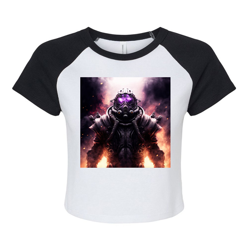 Scary Robots Xi Raglan Crop Top by TheDol | Artistshot