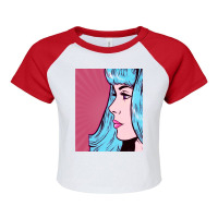 Dramatic Pink Pop Art Raglan Crop Top | Artistshot