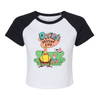 Rocko's Modern Life Hypnotized Character Long Slee Raglan Crop Top | Artistshot