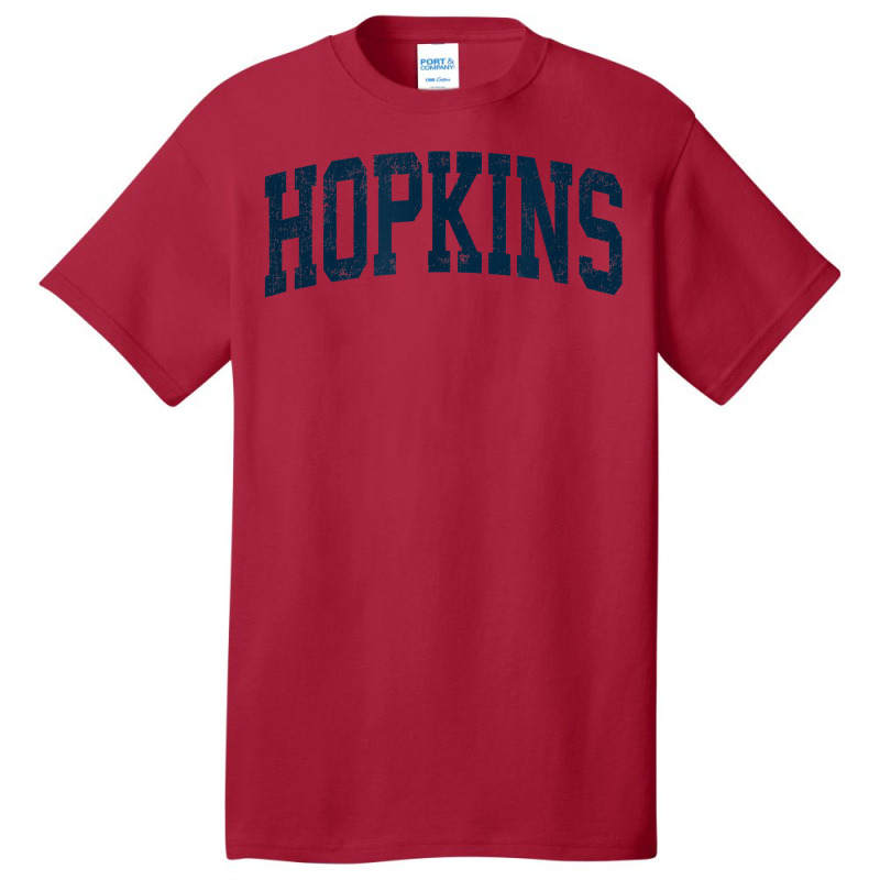 Hopkins Minnesota Mn Vintage Athletic Sports Navy Design T Shirt Basic T-shirt | Artistshot