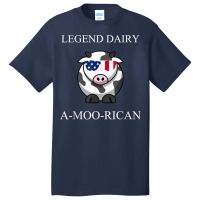 Legend Dairy A-moo-rican Cow Lover Funny Gift For Fans Basic T-shirt | Artistshot