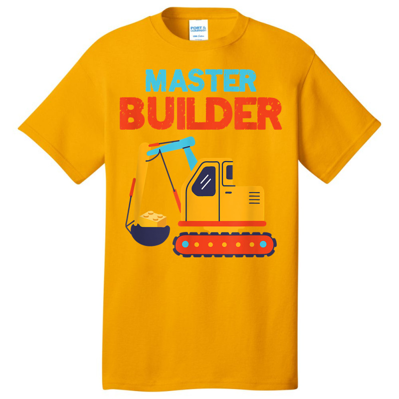 Master Builder Excavator Building Blocks Children Kids Toy For Fans Basic T-shirt | Artistshot