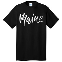 Retro Maine Heaven Basic T-shirt | Artistshot