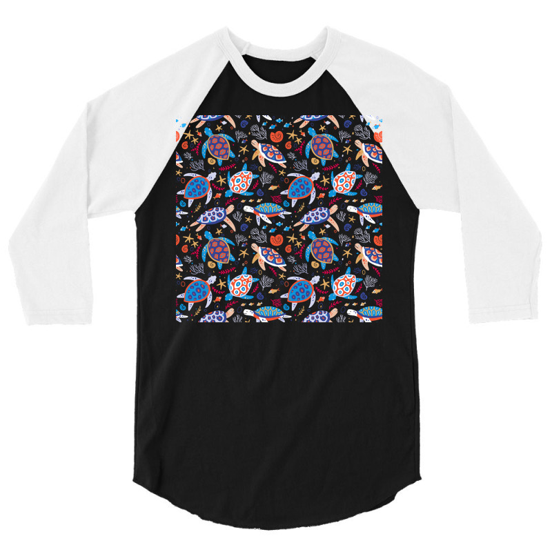 Turtle T  Shirt Sea Turtles Pattern T  Shirt 3/4 Sleeve Shirt | Artistshot