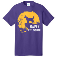 Australian Cattle Dog Full Moon Red Blue Heeler Halloween Basic T-shirt | Artistshot