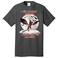 Cat I Ride Dragons Brooms Are For Amateurs Halloween Basic T-shirt | Artistshot