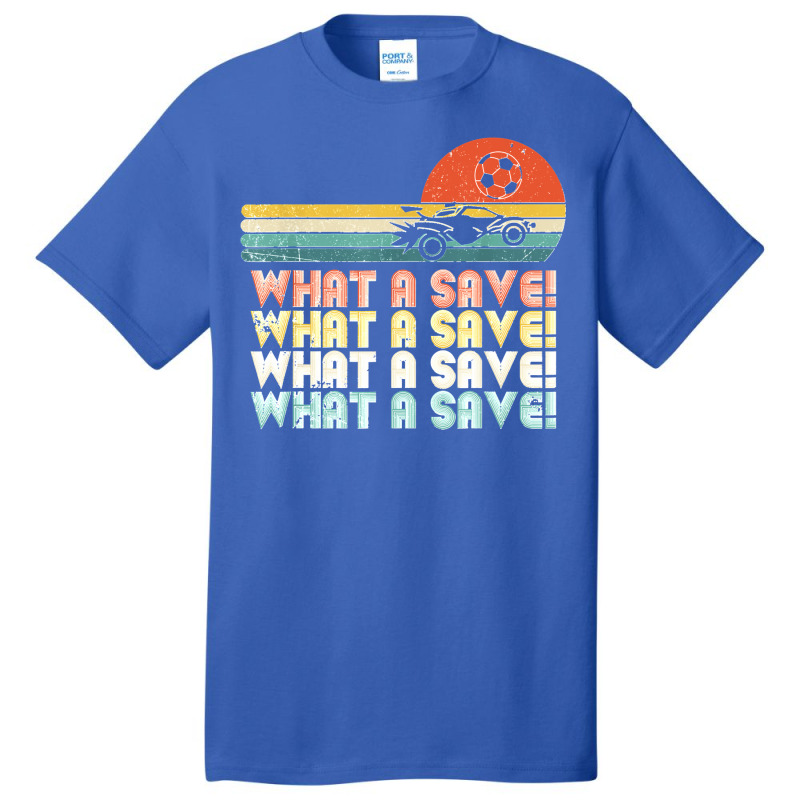 What A Save Vintage Retro Rocket Soccer Car League Basic T-shirt by cm-arts | Artistshot