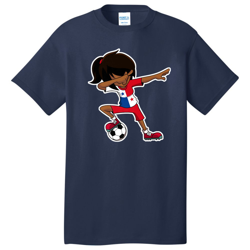 Dabbing Soccer Girl Panama, Panamanian Flag Jersey Basic T-shirt by AliaOwens | Artistshot