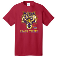 Lsu Tigers Tiger On Fire Geaux Gameday Alumni Vintage Retro Basic T-shirt | Artistshot